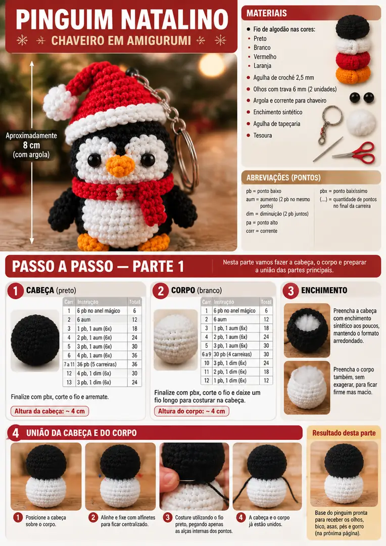 +30 Modelos de Chaveiros Amigurumi de Natal Mais Vendidos — imagem 1